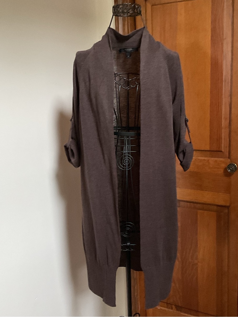Weekend max mara open front cardigan, brown, small